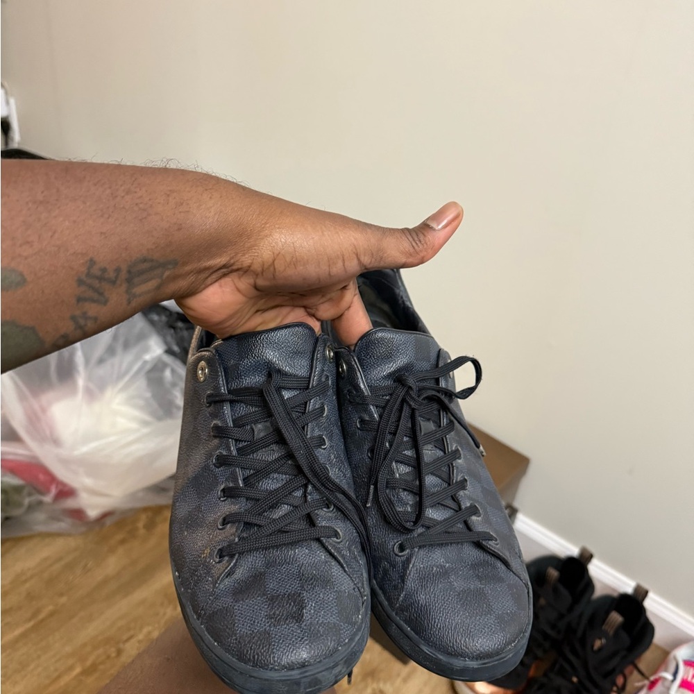 Louis Vuitton Men’s Black Damier Low-Top Sneaker - Picture 3 of 4